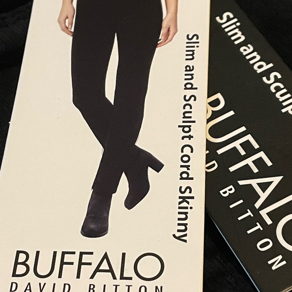 Buffalo David Bitton Black Slim and Sculpt Cord Skinny Pants
